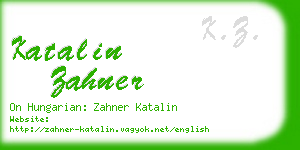 katalin zahner business card